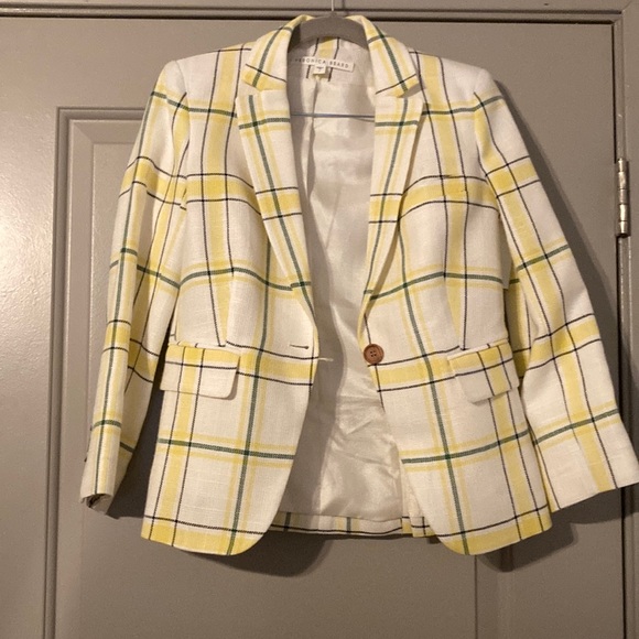 Veronica Beard Yellow Green Schoolboy Blazer| Sz 2 - Picture 2 of 12